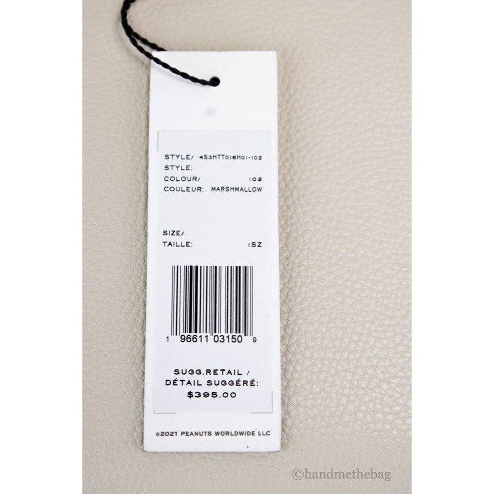 NEW Marc Jacobs X Peanuts Small Ivory Leather Woodstock Tote Crossbody Bag Purse - Picture 5 of 11